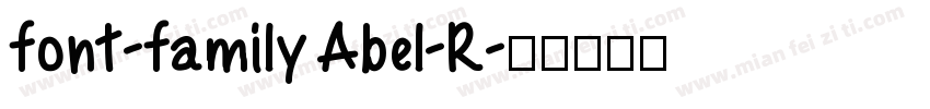 font-family Abel-R字体转换